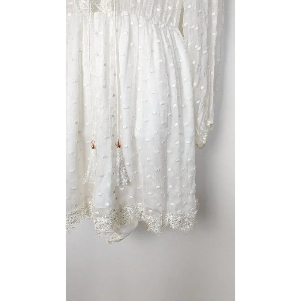 Zimmermann Oleander Lattice Playsuit Silk Size 1 / 10 - Picture 13 of 16